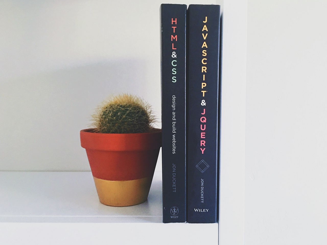 Front End books on a desk